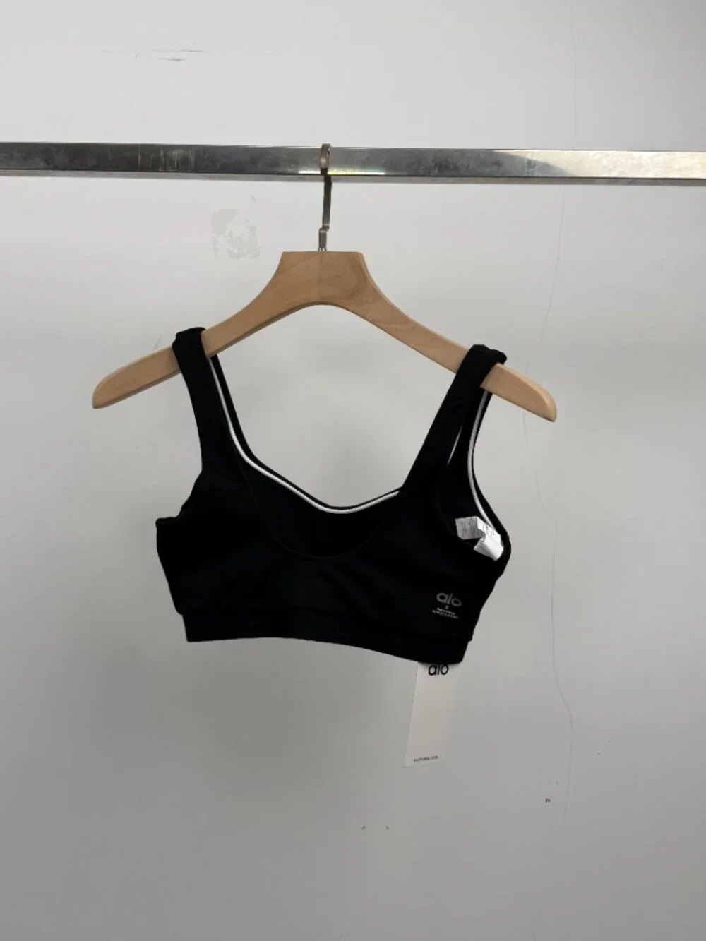 Alo Black & White Piped Sports Set